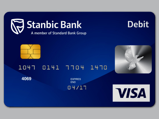 Blue debit card